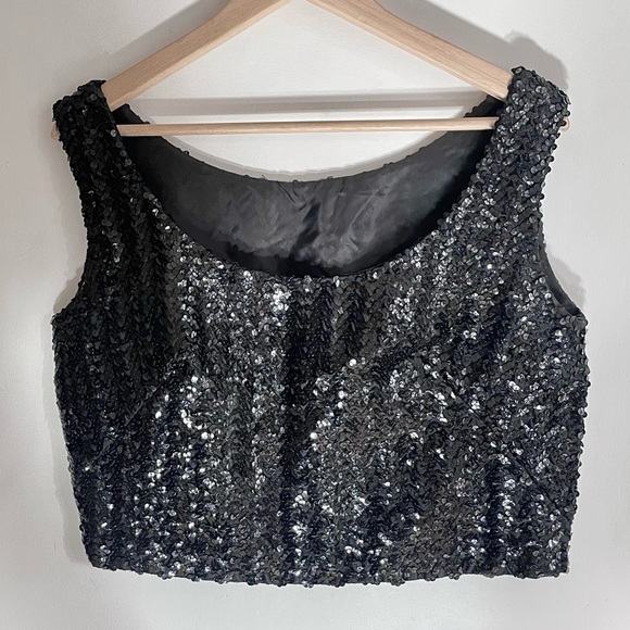 Sequin top black - Picture 1 of 6